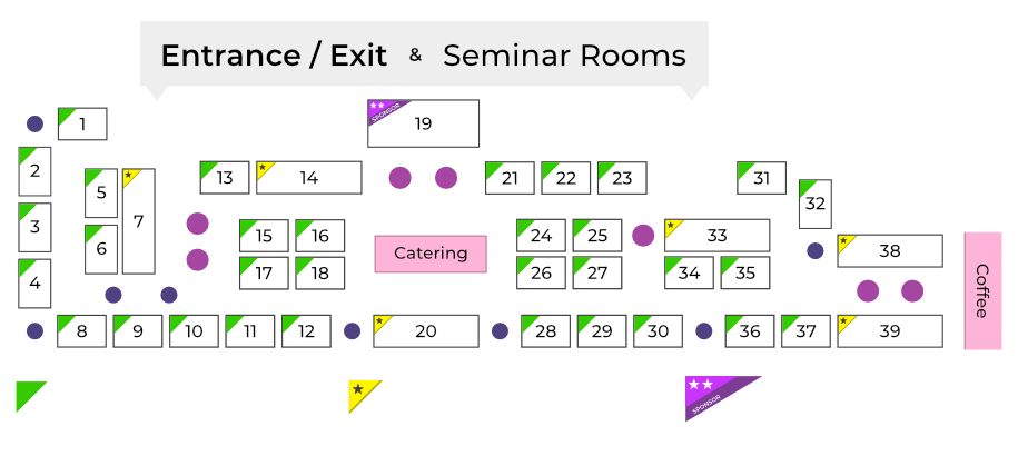 Floorplan and stand layout for the conference